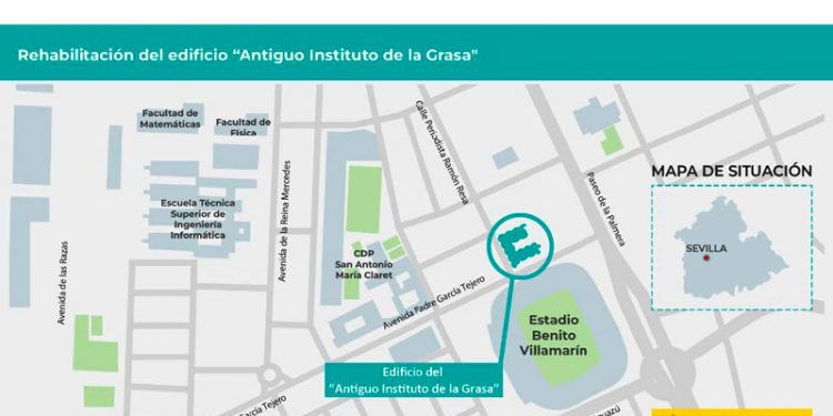 El Gobierno da luz verde a la rehabilitación del antiguo Instituto de la Grasa en Sevilla para ser la sede de la Demarcación de Carreteras de Andalucía Occidental 1 El Gobierno da luz verde a la rehabilitación del antiguo Instituto de la Grasa en Sevilla para ser la sede de la Demarcación de Carreteras de Andalucía Occidental